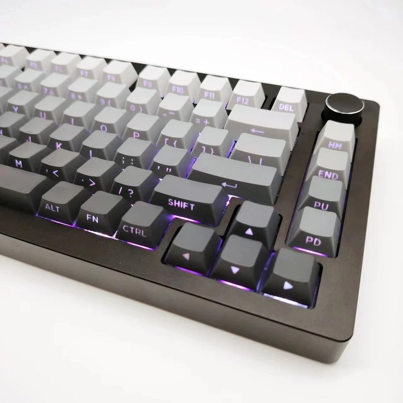 Bluejw 133-Key PBT Polar Day Gradient Side Engraved Keycaps Set - Top-Selling Gaming Mechanical Keyboard Keycaps for US Layout - Image 2